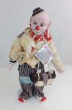 The Heritage Mint Ltd 16&quot; Porcelain Hobo Clown 1989 Happiness &amp;Love Collection - £15.59 GBP