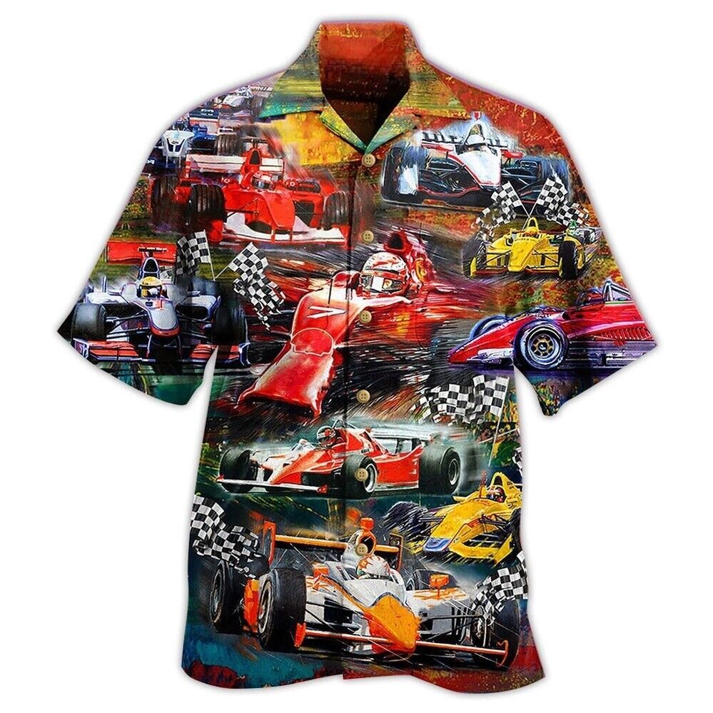 Formula 1 Indy Car race Hawaiian shirts for men motorsport - $29.00