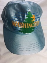 Vtg 80s 90s Washington State Hat Cap Snapback Blue Shimmer Smith-Western Brand - £19.53 GBP