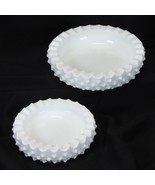 Fenton Hobnail Milk Glass Nesting Ashtray  Set of 2   6-1/2&quot; and 5&quot;  1940&#39;s - €14,36 EUR