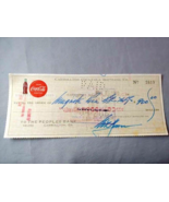 Coca Cola Carrollton GA Bottling Co 1960 Payroll Check large amount - £11.81 GBP