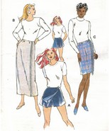 Misses Wrap Skirts Overlay Shorts Or Skorts Kwik Sew Pattern 8-16 - €11,02 EUR