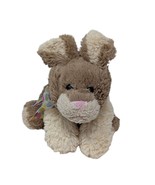 Animal Adventure Brown Cream Floppy Bunny Rabbit Bow Plush Stuffed Anima... - £30.36 GBP