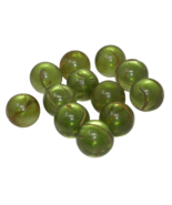 Vintage 20mm Green Glass Shooter Marbles - $54.22 CAD