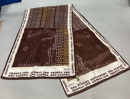 21 Club By Ray Strauss NYC Silk Scarf - 52x13.5” - Made In Italy - $74.25