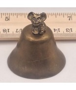 Enesco Mouse and cheese Solid Brass Pewter Bell Figural 1979 - $336.96 MXN