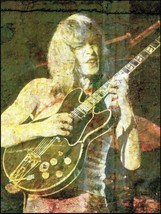 YES band Steve Howe with his Gibson ES Artist guitar 8 x 11 pin-up artwork - £3.37 GBP