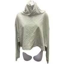 Fabletics Womens SZ M cropped hoodie mint green athleisure pullover loun... - $349.61 MXN