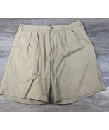 Peter Millar Shorts Mens 38 Beige Pleated Chino 8&quot; Inseam Casual Golf - £13.69 GBP