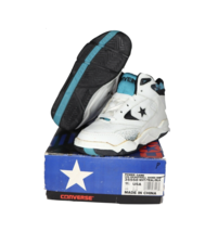 NOS Vtg 90s Converse Power Game Lea Mid Basketball Shoes Sneakers Child ... - $753.01 MXN