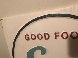 Retro EAT wall Sign in distressed metal  - 20 inch image 3