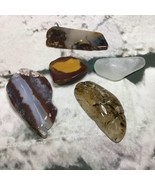 Tumbled Rocks Agate Decorative Lot Of 5 All Different Glossy Natural 2” ... - £9.37 GBP