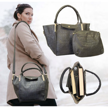 Midsize Shoulder Bag with Companion Purse - Black Two Bags for the price... - £29.92 GBP