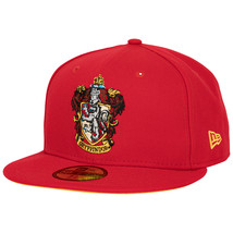 Harry Potter Gryffindor House Crest New Era 59Fifty Fitted Hat Red - £39.16 GBP