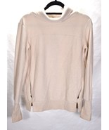 Alo Womens Cowl neck Sweatshirt Fleece Yoga Ivory XS - £46.89 GBP