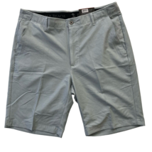 Pebble Beach Men Dry-Luxe Performance Light Gray Stripe Shorts Size 34 - £13.48 GBP