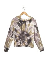 New Oli VIV Palmer Tie Dye Crop Sweatshirt Hoodie In Mauve Batik M - $54.14 CAD