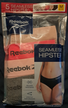 Reebok Ladies&#39; 5-PACK Seamless Hipster Size Med, New In Package - £13.98 GBP
