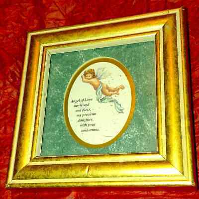 Beautiful angel wall plaque~Angel of Love surround &amp; bless my precious d... - $25.74