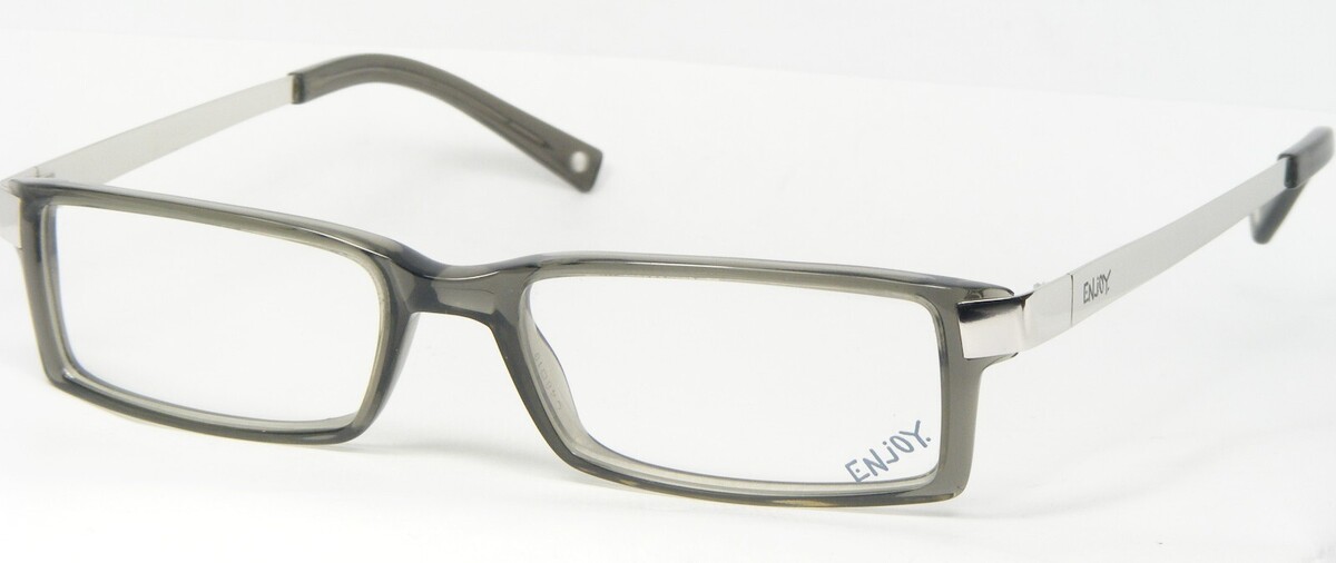 ENjOY E 6014 TRANSPARENT GREY / SILVER EYEGLASSES GLASSES E6014 48-16-140mm - $67.68