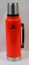 NEW Stanley Classic Vacuum Thermos Bottle 1.5 qt/48 oz. Quart Blaze Orange Uline - £26.27 GBP