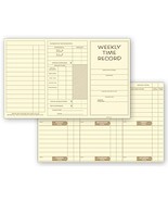 ABC Weekly Preprinted Record Time Cards, Pocket Size, Yellow - 250 Cards - £33.62 GBP