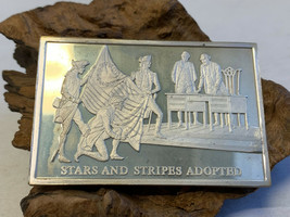 Danbury Mint Bicentennial Sterling Silver Ingot 750 Gr Stars and Stripes Adopted - £63.72 GBP