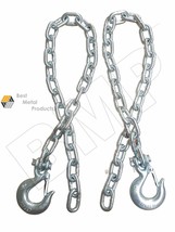 (2) 36&quot; Safety Chain 5/16&quot; Slip Hook Clip Trailer Towing Auto Pull 174 - £25.98 GBP