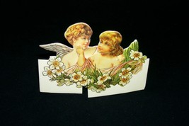 3D Pop up Sliding Greeting Happy Birthday Card Victorian Vintage 1984 Angels - £6.23 GBP