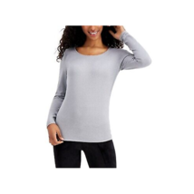 32 DEGREES Womens Base Layer Scoop-Neck Top Size X-Large Color Heather Sleet - £27.13 GBP