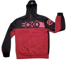 Ecko Unltd Fleece Jacket Hoodie Mens Size Small Red Black - £8.86 GBP