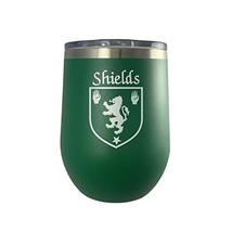 Shields Irish Coat of Arms Stemless Wine Travel Tumbler - £22.37 GBP