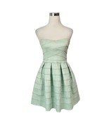 Jun &amp; Ivy Dress Womens Medium Strapless Textured Fit Flare Pleated Mini - $41.59 CAD