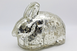 Silver Mercury Glass Easter Centerpiece Bunny Rabbit 9.5 inch Figure Table Decor - £19.87 GBP