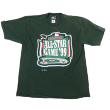 Vintage 1999 MLB Baseball All-Star Game Boston Fenway Park Green T-Shirt... - $29.69
