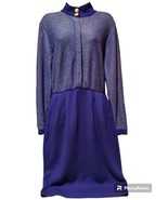 Vintage St. John For Neiman Marcus Santana Knit Purple Long Sleeve Dress... - £78.21 GBP