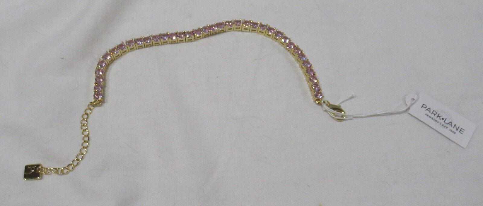 PARK LANE Limited Edition blush PINK MICRO Impression Tennis Bracelet 6.5"+2" - $128.57