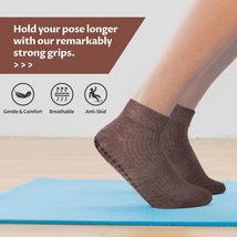 deefly Women Yoga Socks,Non Slip Grip Pilates Socks Unthickened (color set 10) - £7.33 GBP