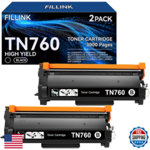 Brother TN760 High Yield Black Toner Cartridges 2-Pack for HL-L2350DW HL... - $41.62