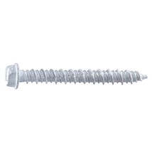 3/16&quot; x 2-1/4&quot; White Ruspert Coated Hex Washer Head Masonry Screws (100 pcs.) - £20.63 GBP