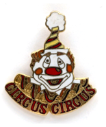 VTG Circus Circus Clown Las Vegas Casino Hotel Enamel Pin Souvenir Adver... - $17.75 CAD