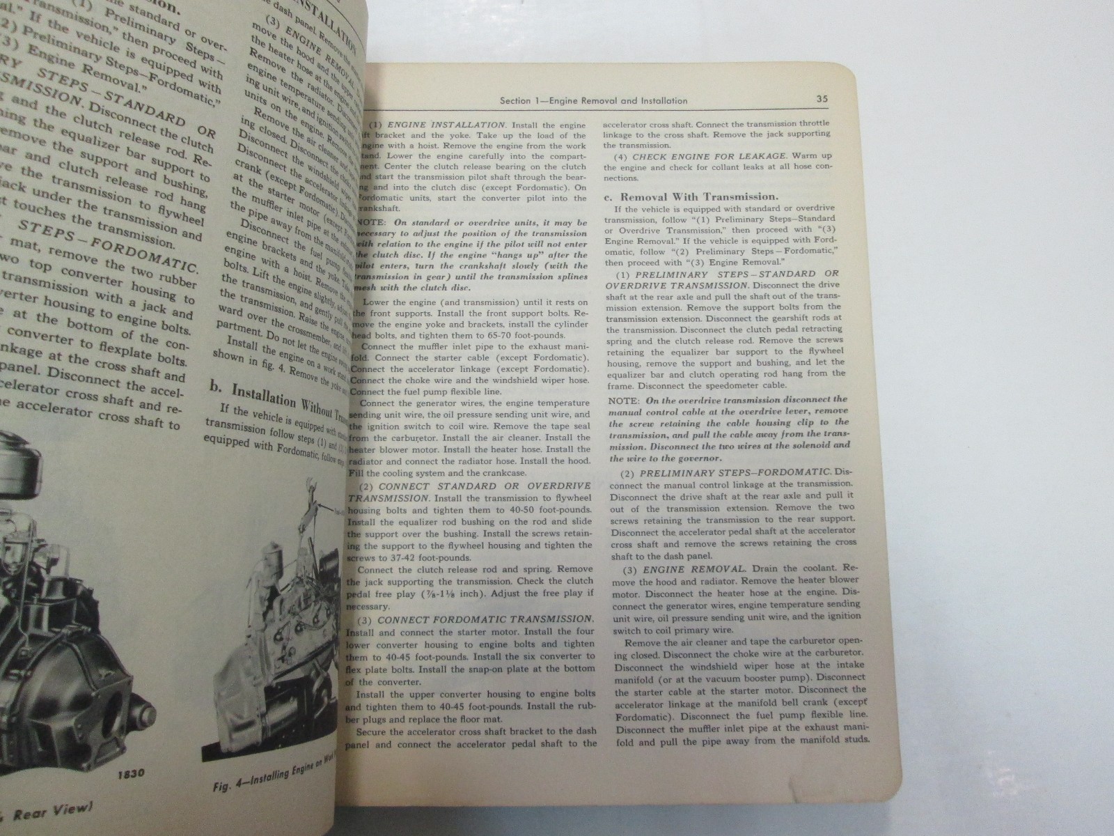 Manuale Di Servizio Per Auto Passeggeri Ford 1952 Con Supplemento OEM Item image 8