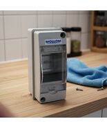 2 Way MCB Distribution Protection Box  Waterproof Indoor Outdoor DIN Rail - $29.22 CAD