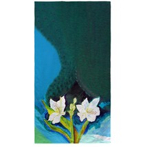 Betsy Drake White Lilies Beach Towel - £47.36 GBP