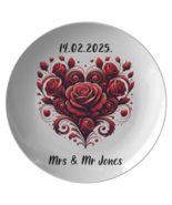 Personalized Anniversary Heart Plate, Custom Wedding Gift, Valentine&#39;s D... - $54.10 CAD+