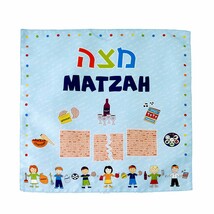 Rite Lite Blue Children Matzah Cover Design - Passover Matzah Covers for Kids, P - £10.89 GBP