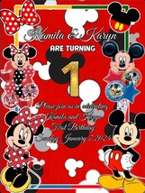 Personalized Mickey &amp; Minnie Mouse premium Cardstock Invitation - £19.95 GBP+