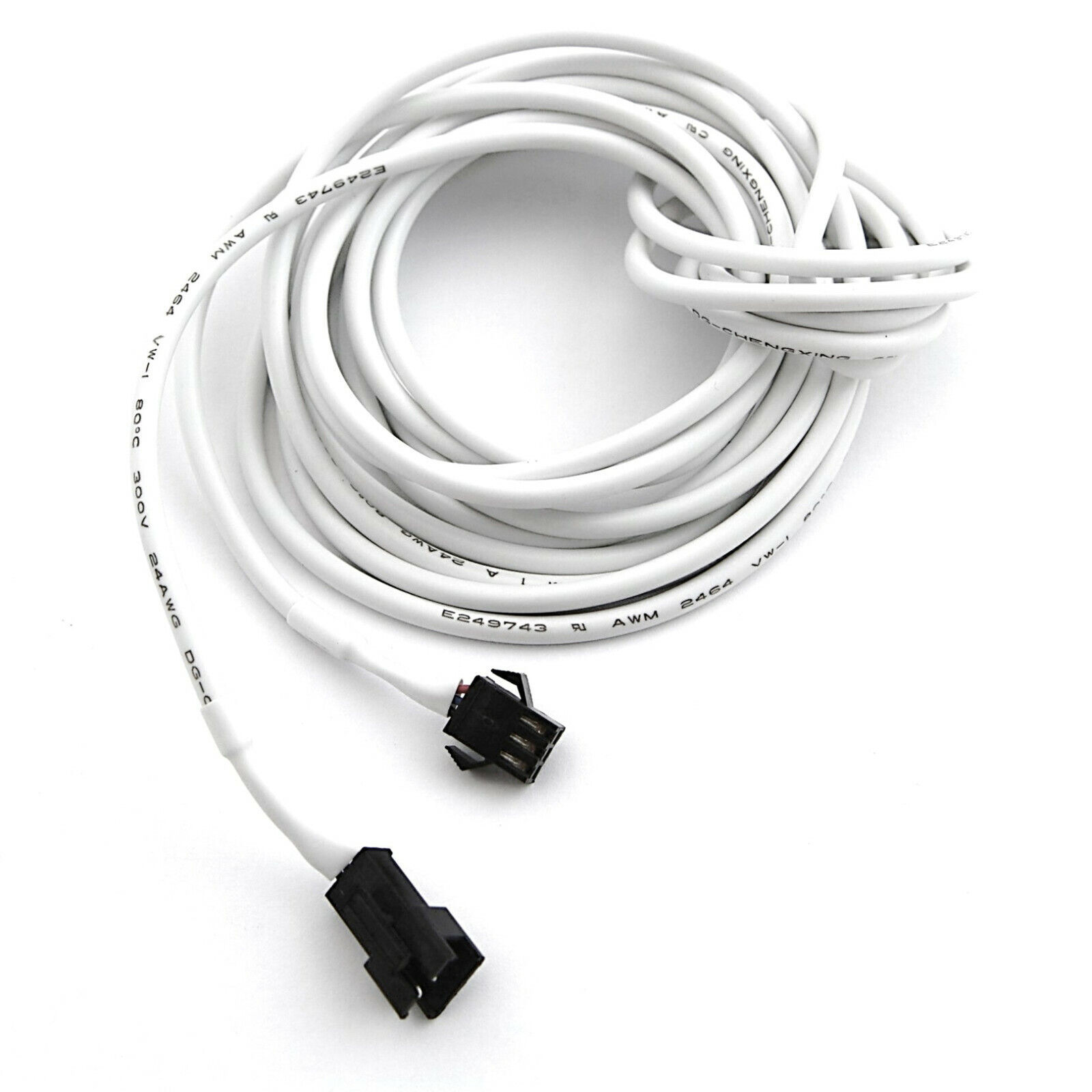 10ft RGB LED 3-Pin Snap Connection Color Chasing Switchback Extension Ca... - $8.95