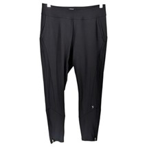 Black Yoga Pants With Pockets High Waist Stretch Leggings Size Medium Hi... - $22.46
