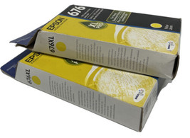 Lot 2 Epson 676XL T676XL420 Yellow Ink Cartridge T676420 Genuine Factory... - £42.98 GBP